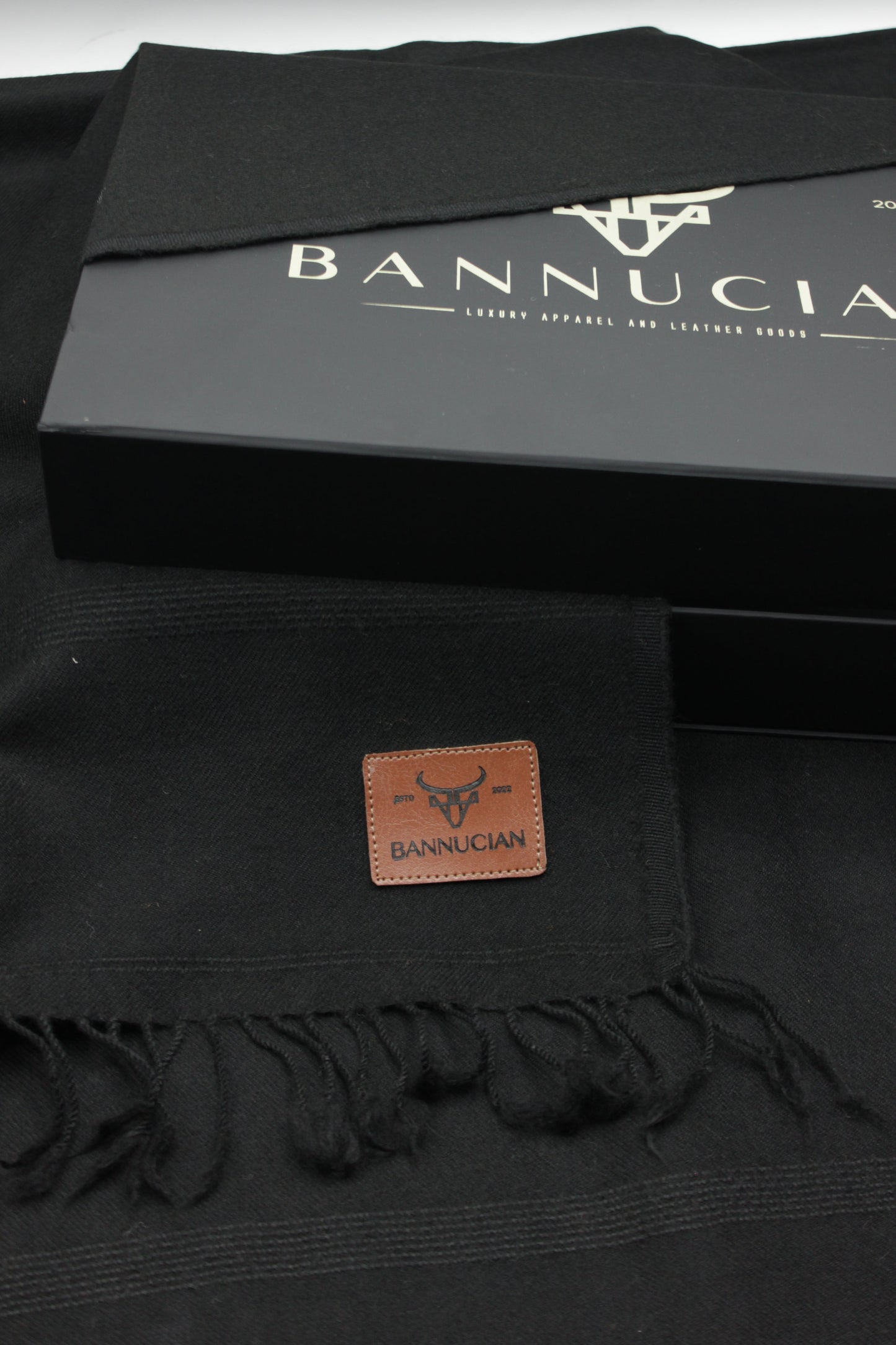 Premium Quality Plain Double-Fiber Black Pure Woolen Shawl