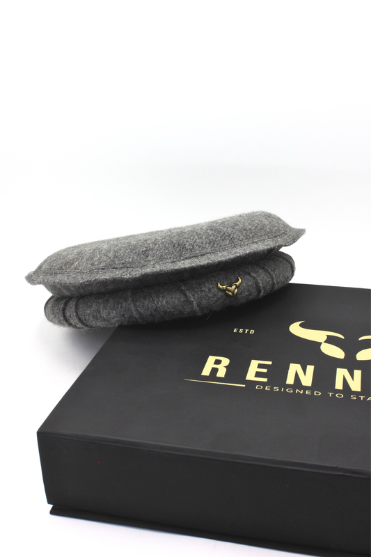 Luxury Hand Made Pure Woolen Gray Authentic Chitrali Pakol Cap by Rennuce