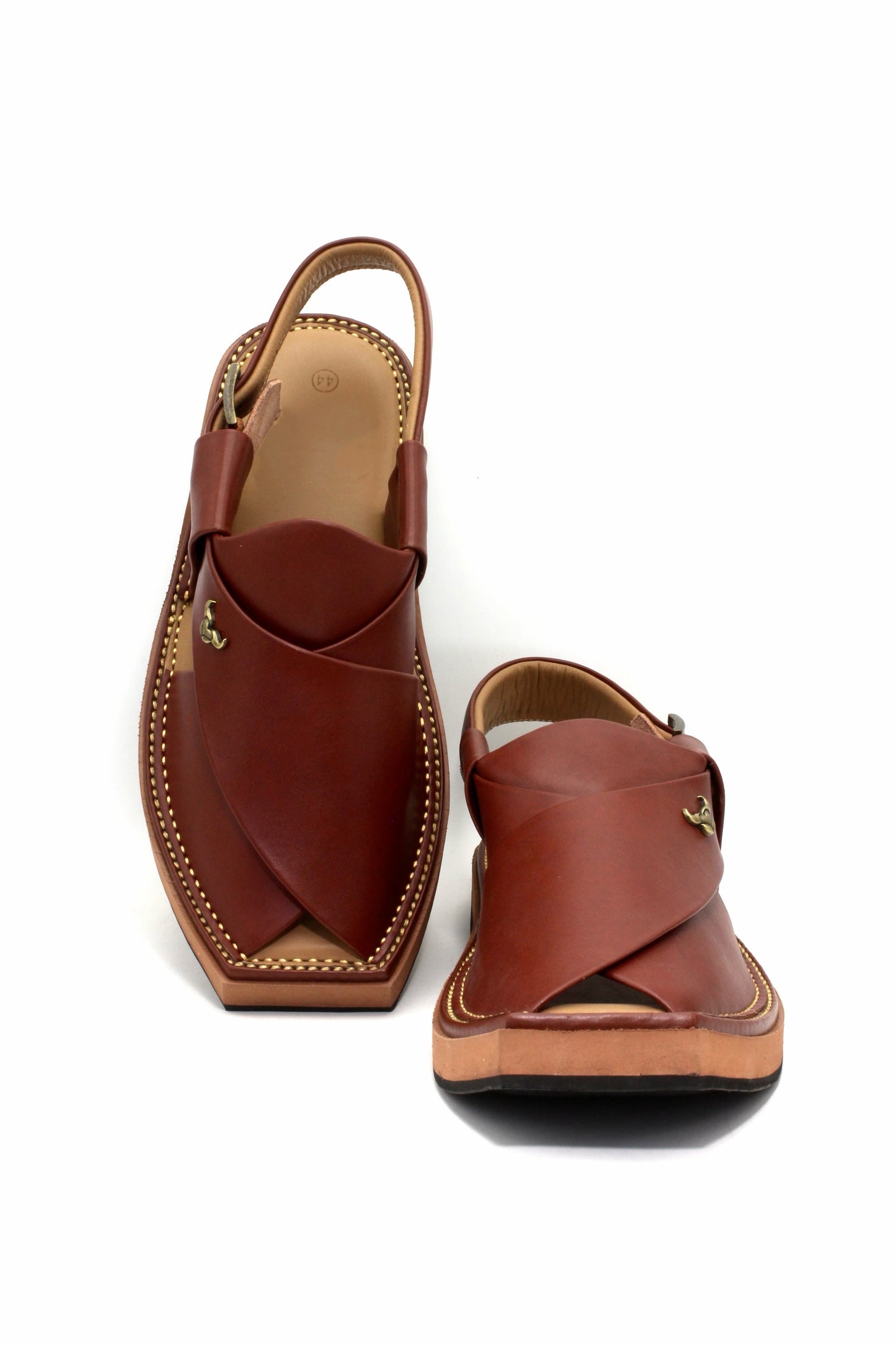 Luxury Meroon Authentic Peshawari Kaptaan Chappal by Rennuce