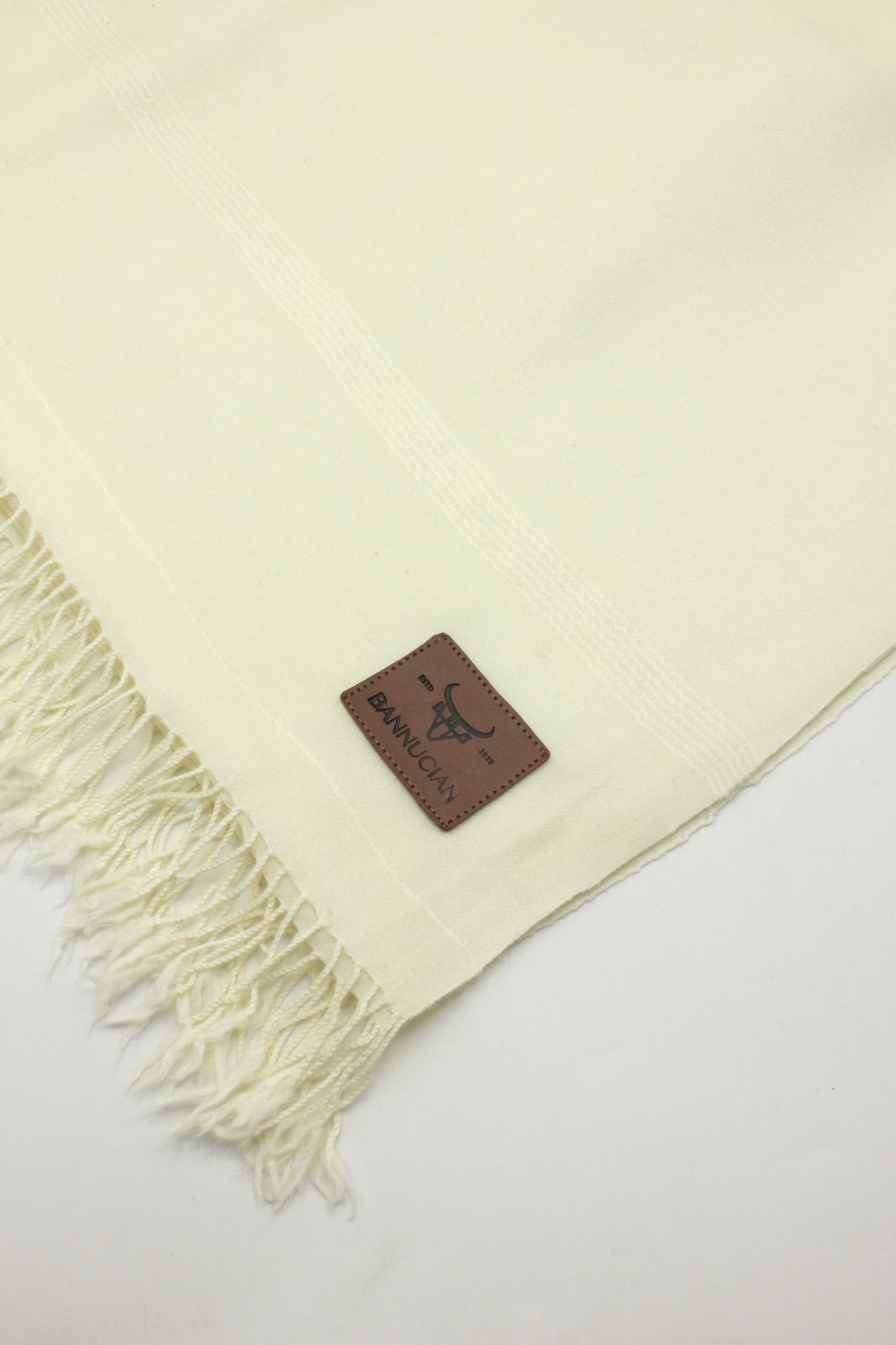 Supreme Quality PLain Off White Pure Woolen Shawl