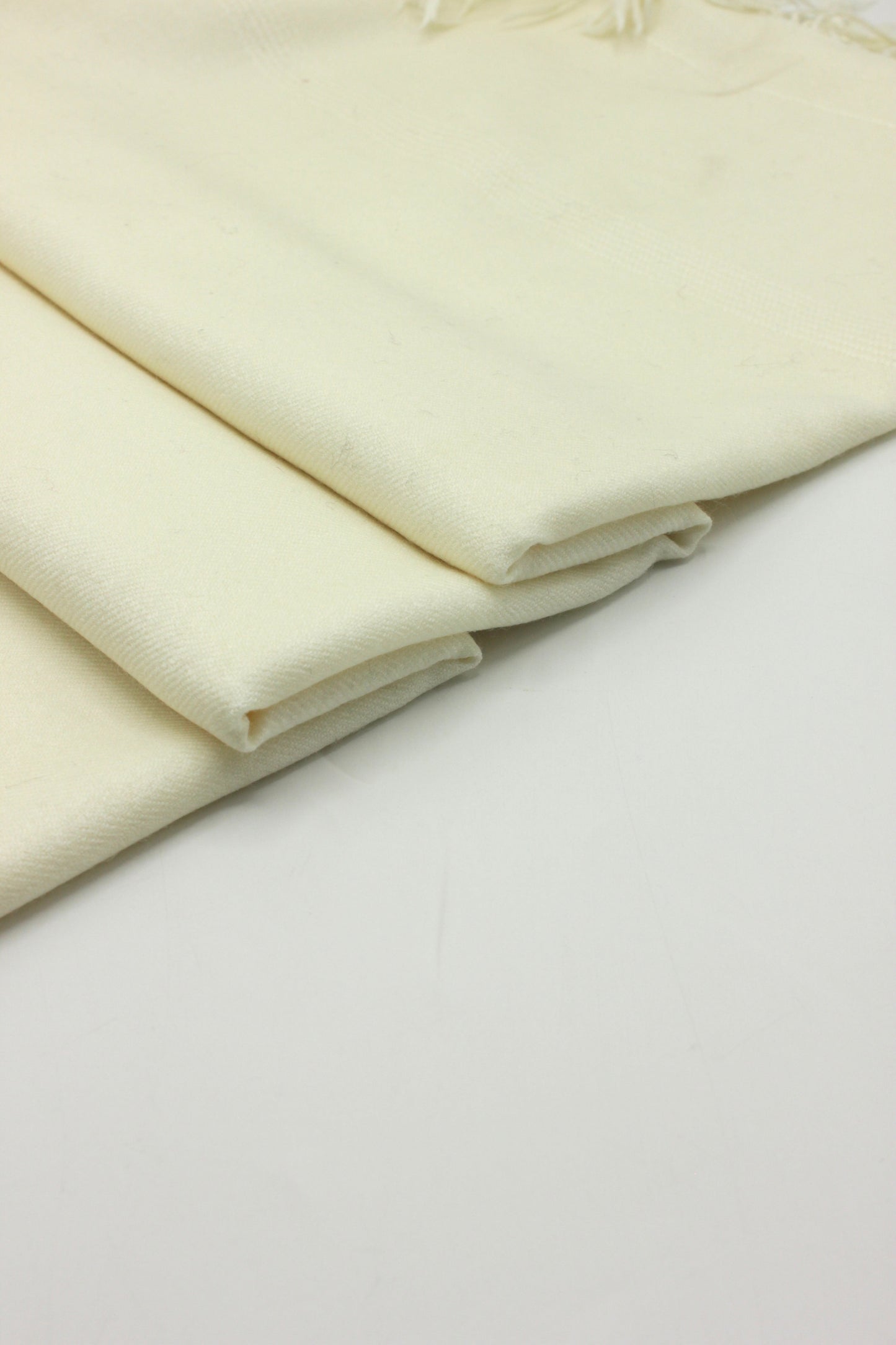 Premium Quality Plain Double Fiber Off White Pure Woolen Shawl