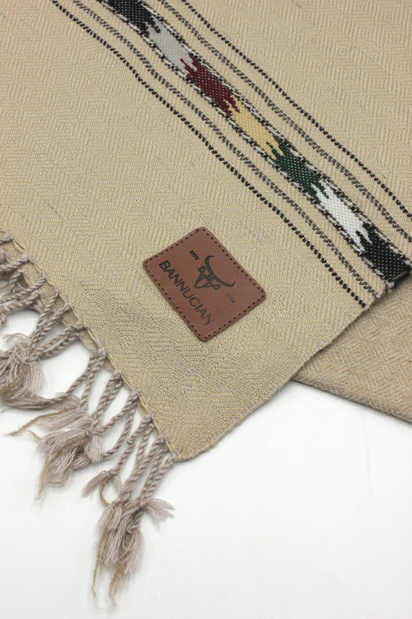 Premium Quality light brown-beige stripped design muffler