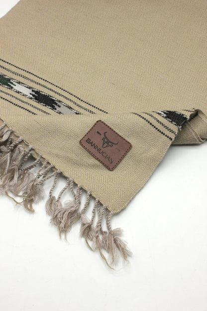 Premium Quality light brown-beige stripped design muffler