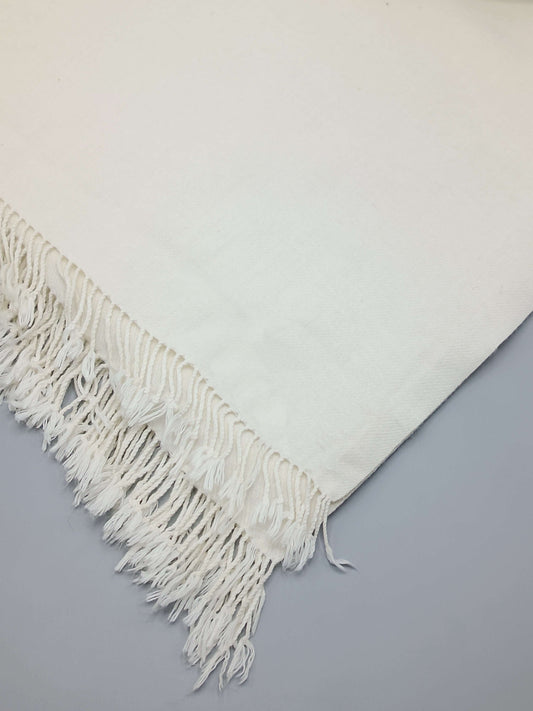Premium Quality Off-white Woolen Blend Shawl