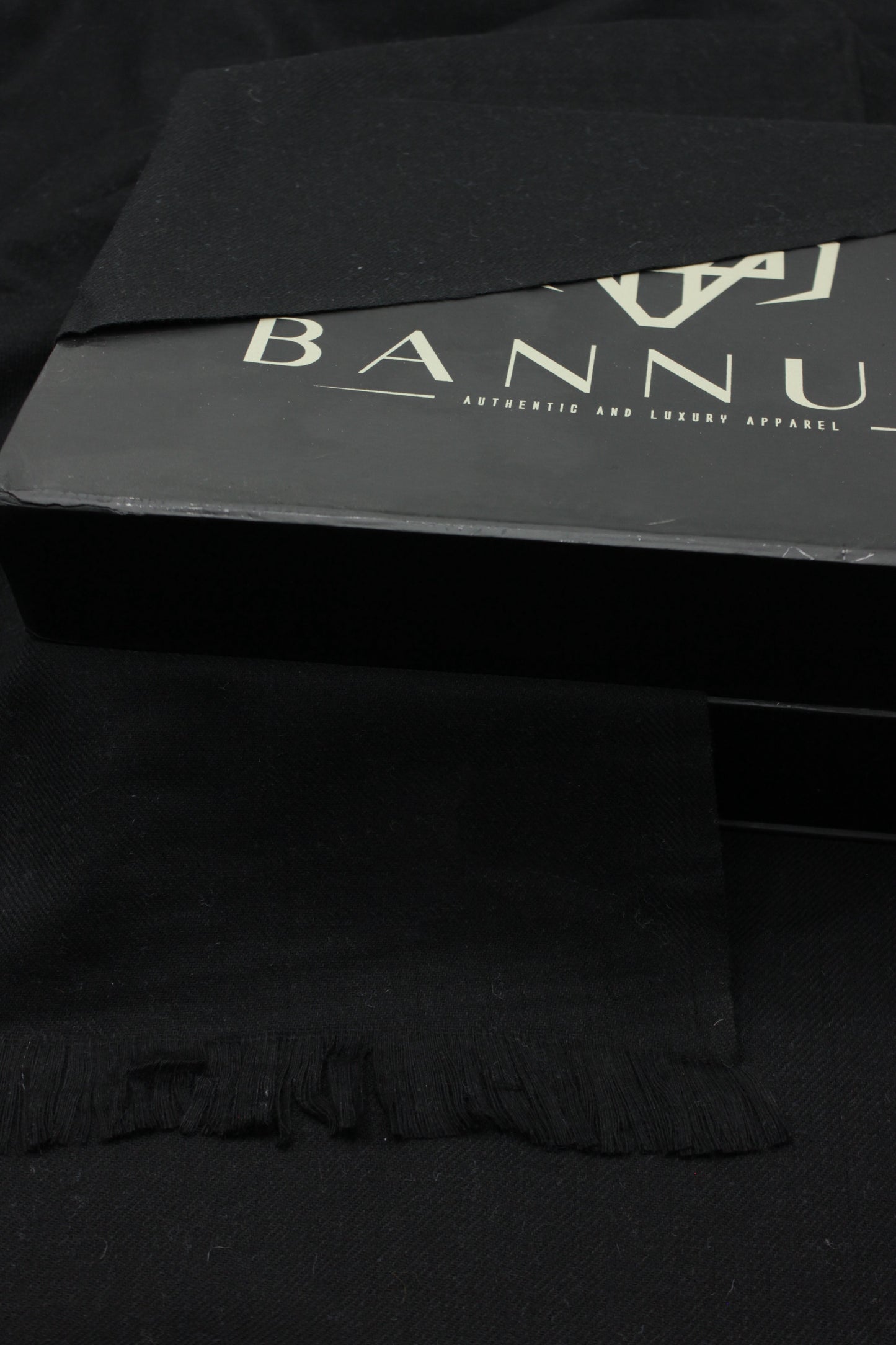 Premium Quality Pure Black Woolen Blend Shawl