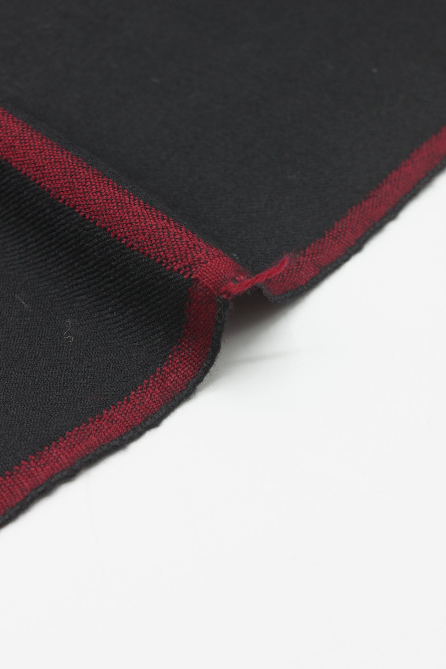 Premium Quality Red Border Black Pure Woolen Shawl