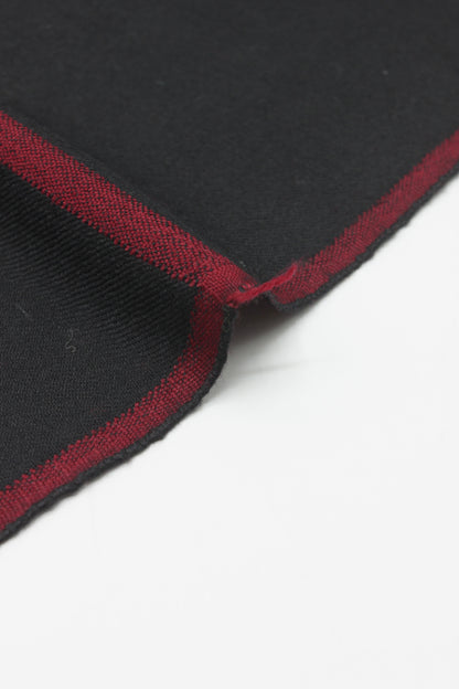 Premium Quality Red Border Black Pure Woolen Shawl