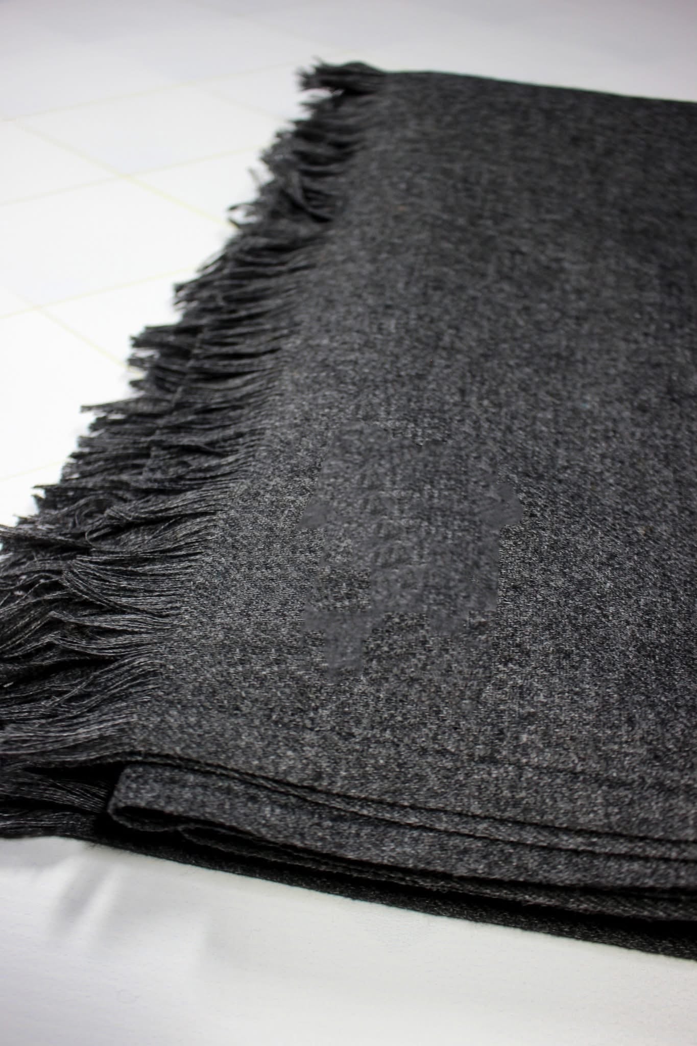 Premium Quality Charcoal Gray Woolen Blend Shawl