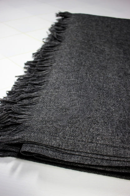 Premium Quality Charcoal Gray Woolen Blend Shawl