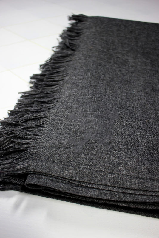 Premium Quality Charcoal Gray Woolen Blend Shawl