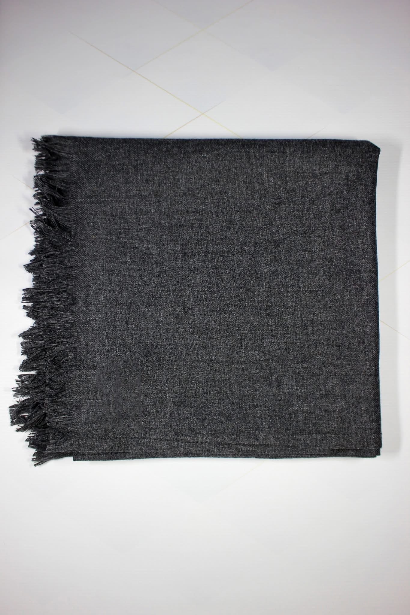 Premium Quality Charcoal Gray Woolen Blend Shawl