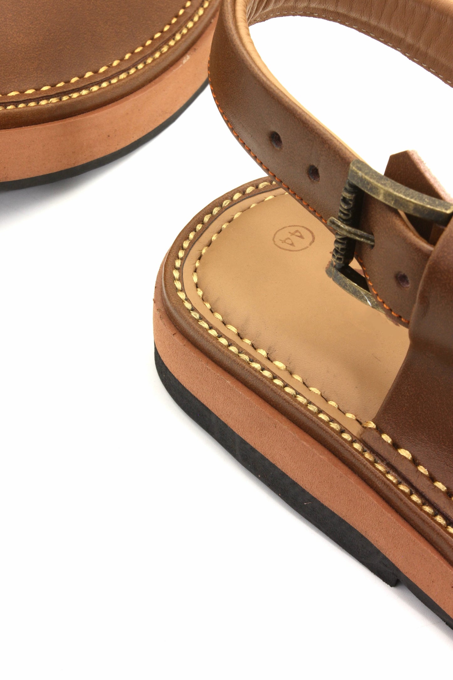 Luxury Mustard Peshawari Authentic Kaptaan Chappal by Rennuce