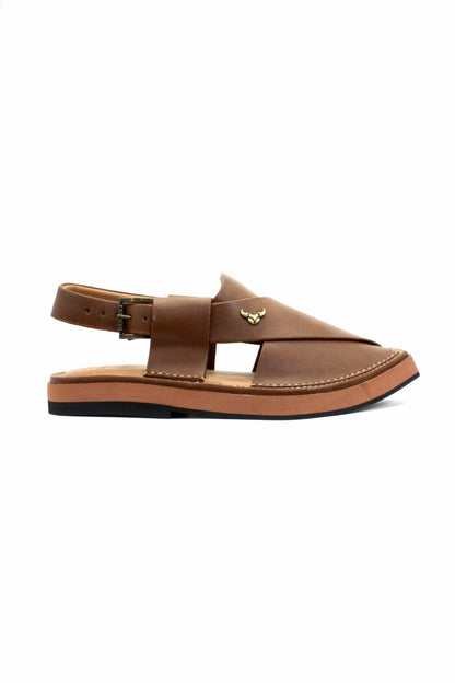 Luxury Mustard Peshawari Authentic Kaptaan Chappal by Rennuce