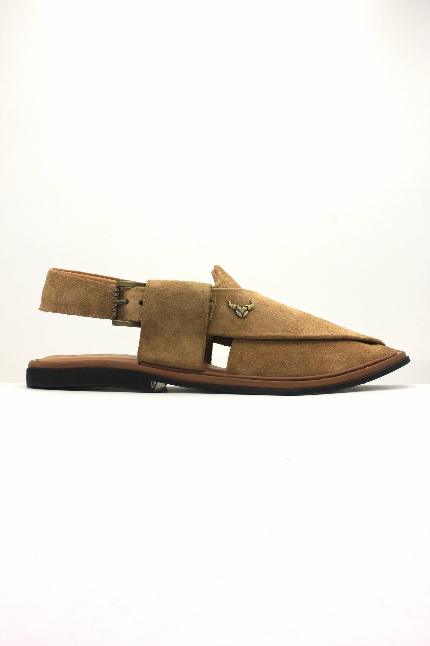 Luxury Beige Suede Authentic Peshawari  Chappal by Rennuce