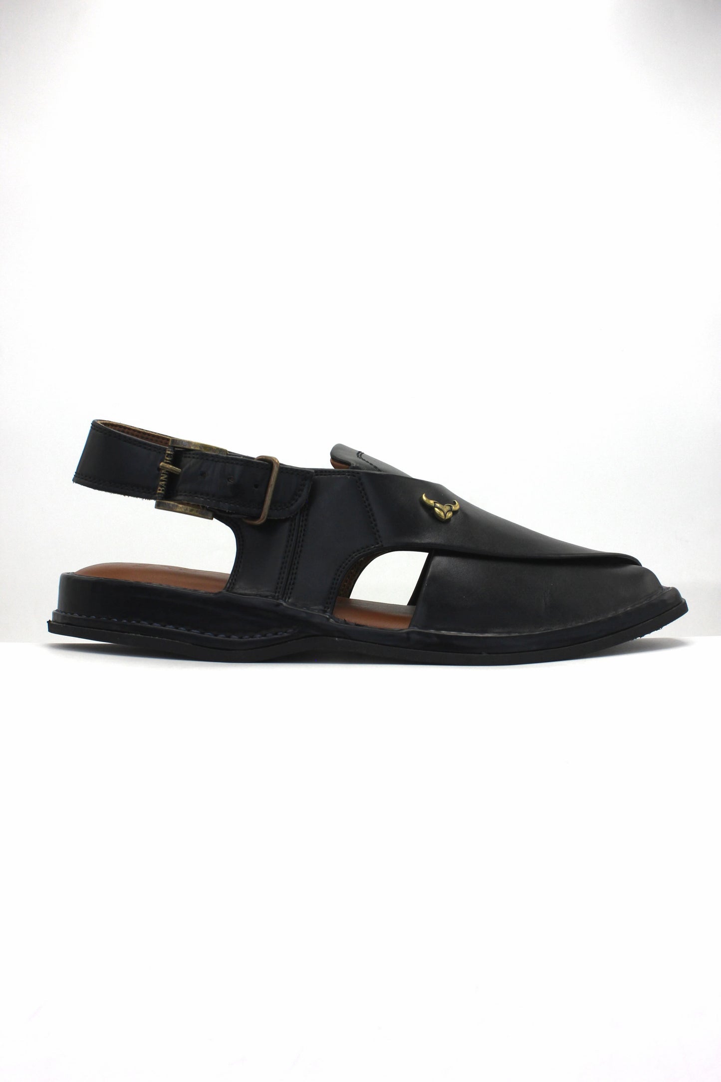 Luxury Black Coloured Authentic Peshawari Chappal by Rennuce