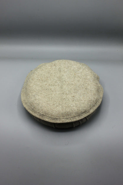 Luxury Hand Made Pure Woolen Beige Authentic Chitrali Pakol Cap by Rennuce