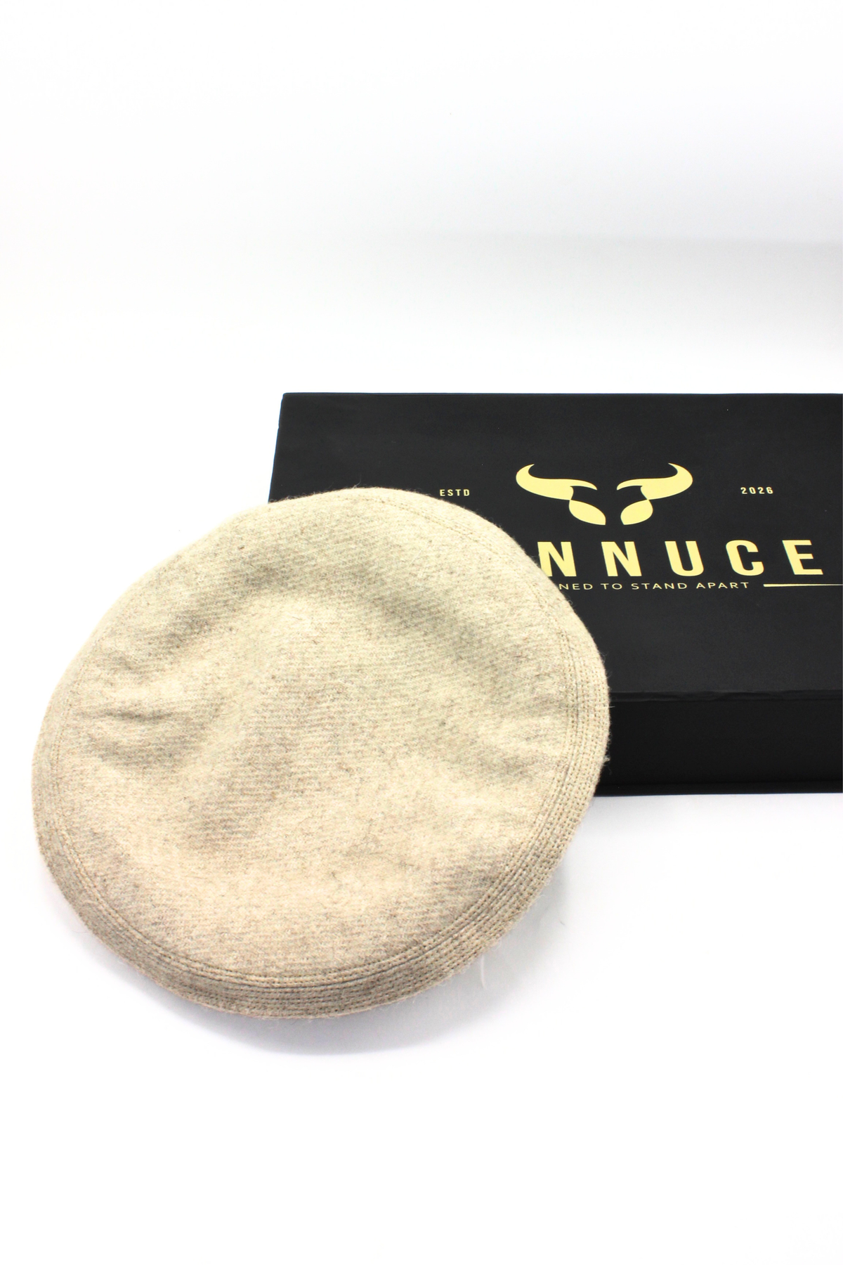 Luxury Hand Made Pure Woolen Beige Authentic Chitrali Pakol Cap by Rennuce