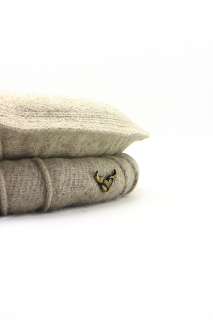 Luxury Hand Made Pure Woolen Beige Authentic Chitrali Pakol Cap by Rennuce