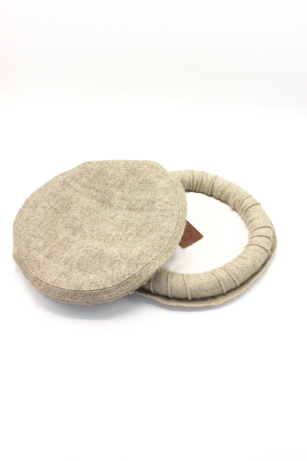Luxury Hand Made Pure Woolen Beige Authentic Chitrali Pakol Cap by Rennuce