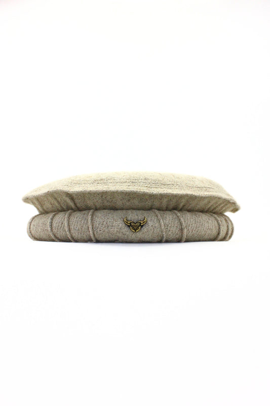 Luxury Hand Made Pure Woolen Beige Authentic Chitrali Pakol Cap by Rennuce