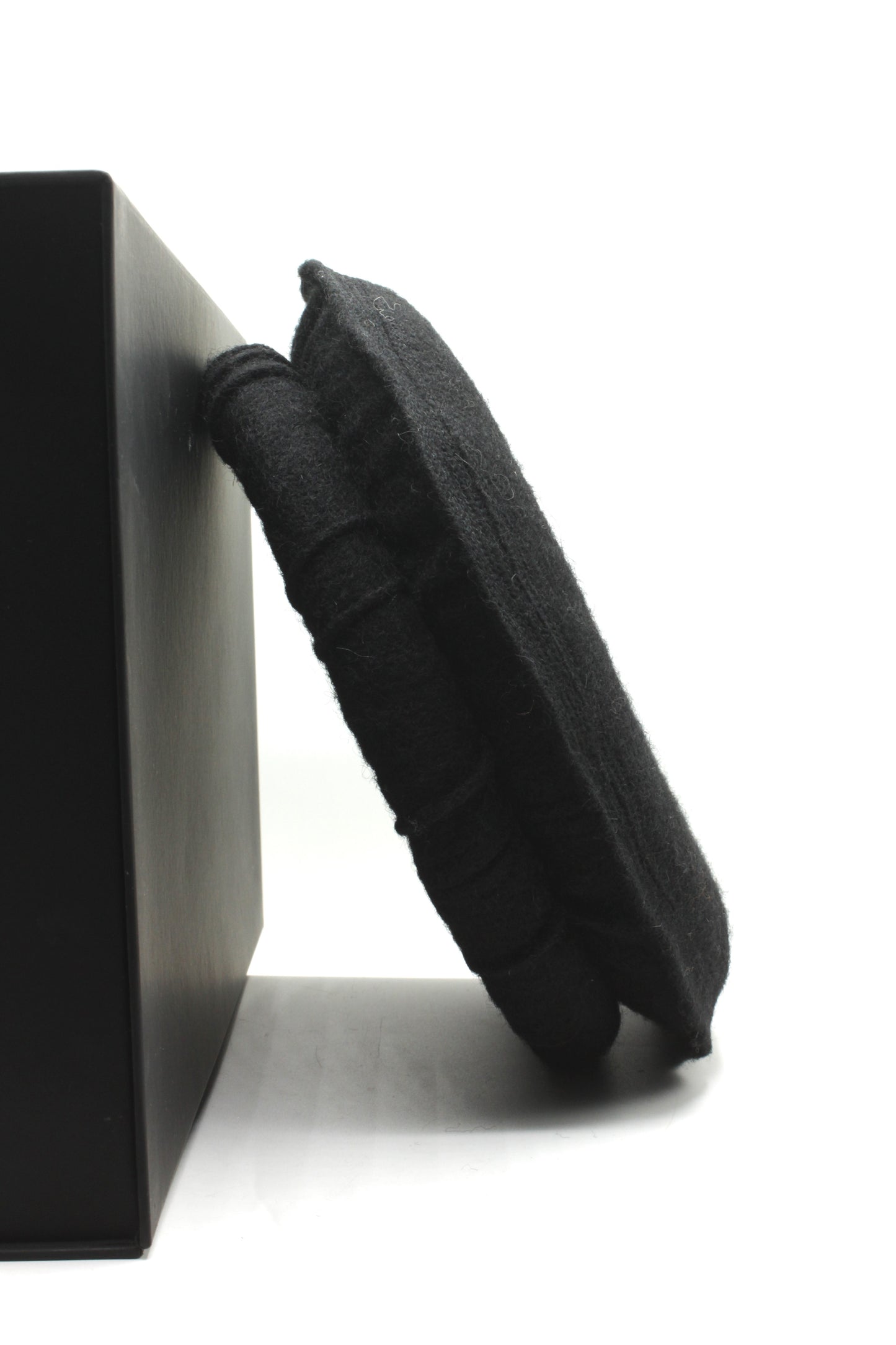 Luxury Hand Made Pure Woolen Black Authentic Chitrali Pakol Cap by Rennuce