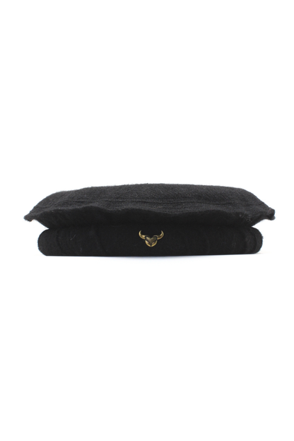 Luxury Hand Made Pure Woolen Black Authentic Chitrali Pakol Cap by Rennuce
