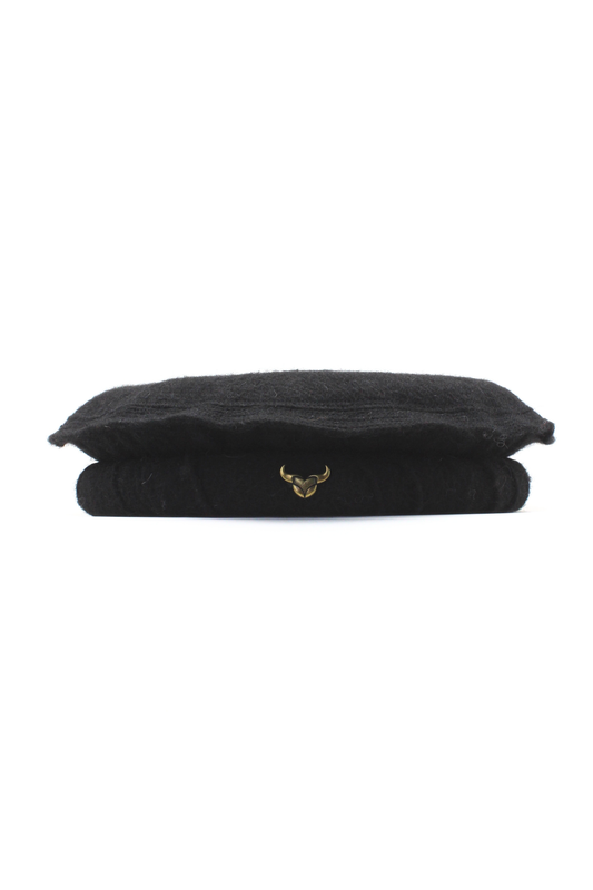Luxury Hand Made Pure Woolen Black Authentic Chitrali Pakol Cap by Rennuce
