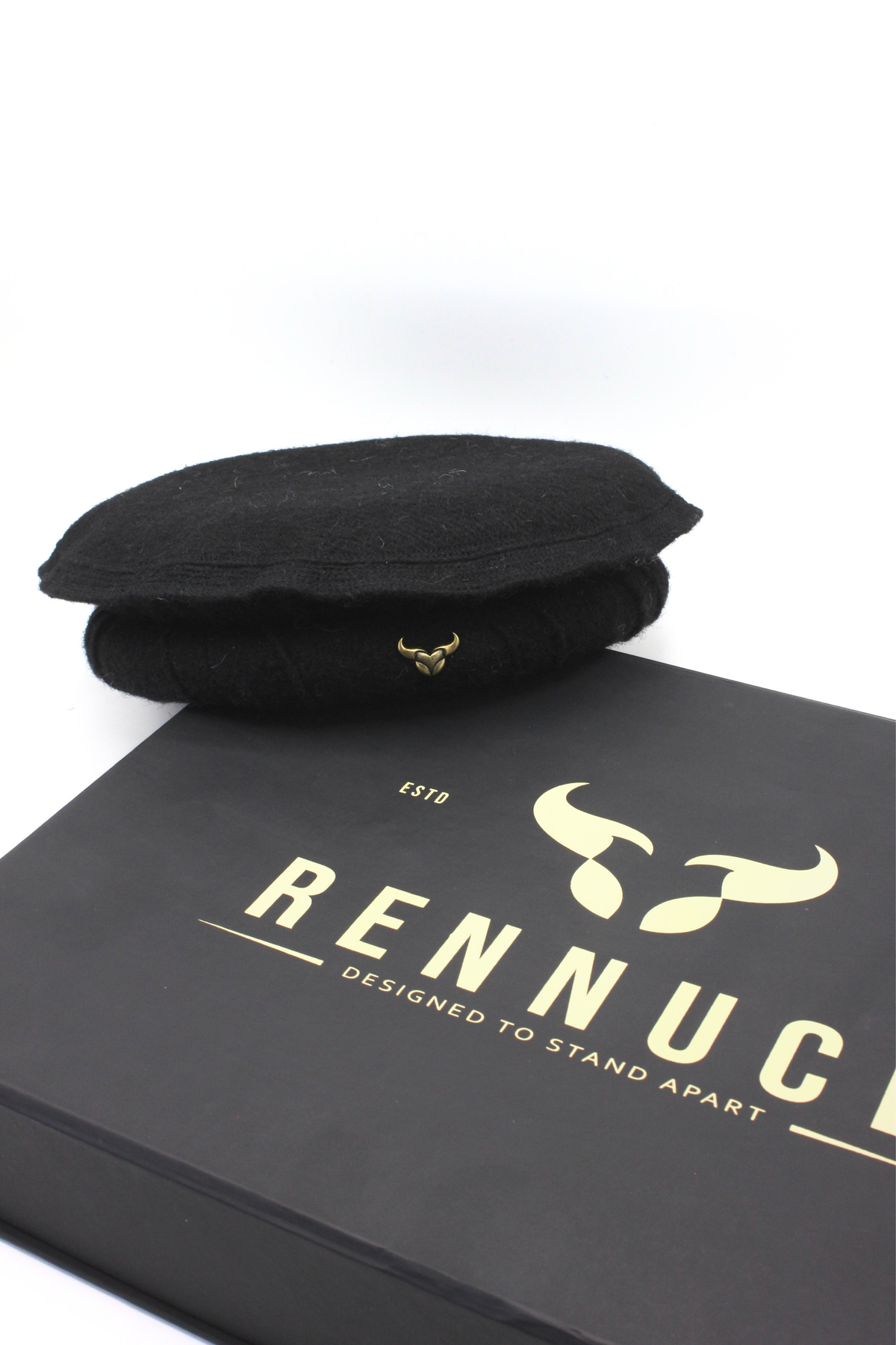 Luxury Hand Made Pure Woolen Black Authentic Chitrali Pakol Cap by Rennuce