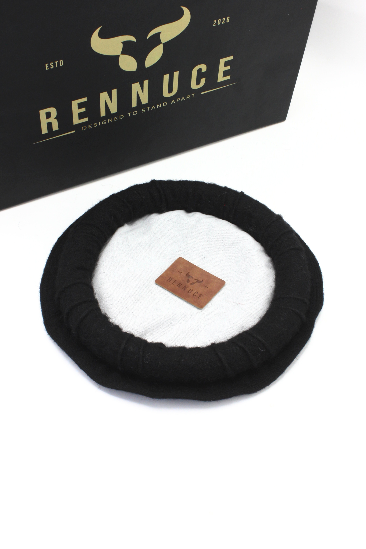 Luxury Hand Made Pure Woolen Black Authentic Chitrali Pakol Cap by Rennuce