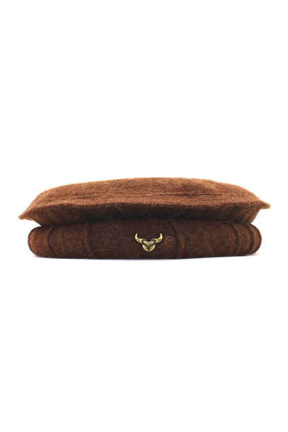 Luxury Hand Made Pure Woolen Chocolate Authentic Chitrali Pakol Cap By Rennuce