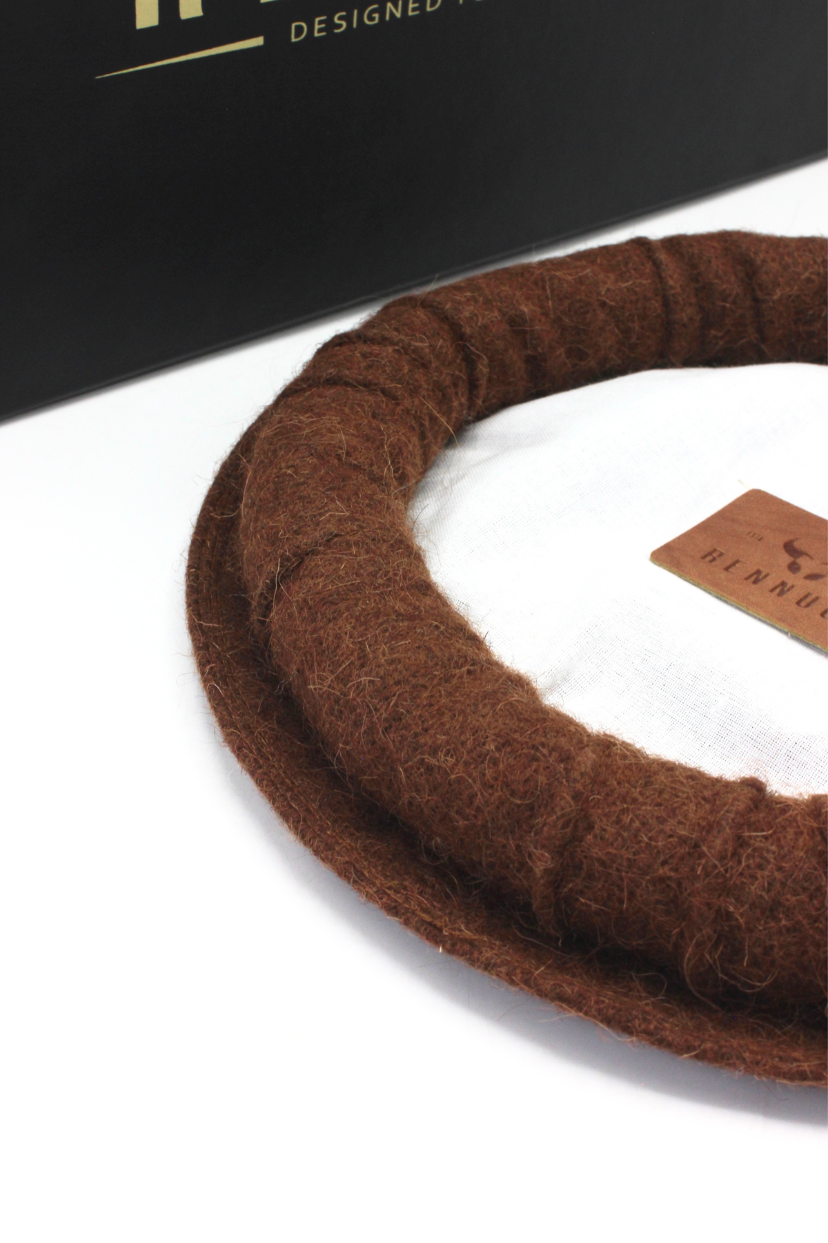 Luxury Hand Made Pure Woolen Chocolate Authentic Chitrali Pakol Cap By Rennuce