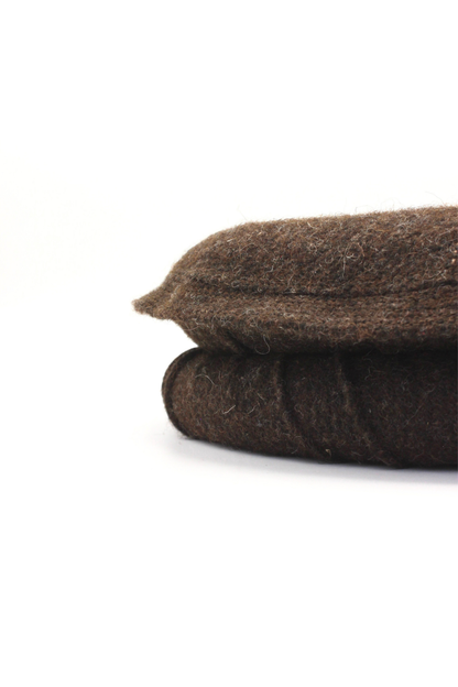 Luxury Hand Made Pure Woolen Dark Brown Authentic Chitrali Pakol Cap by Rennuce