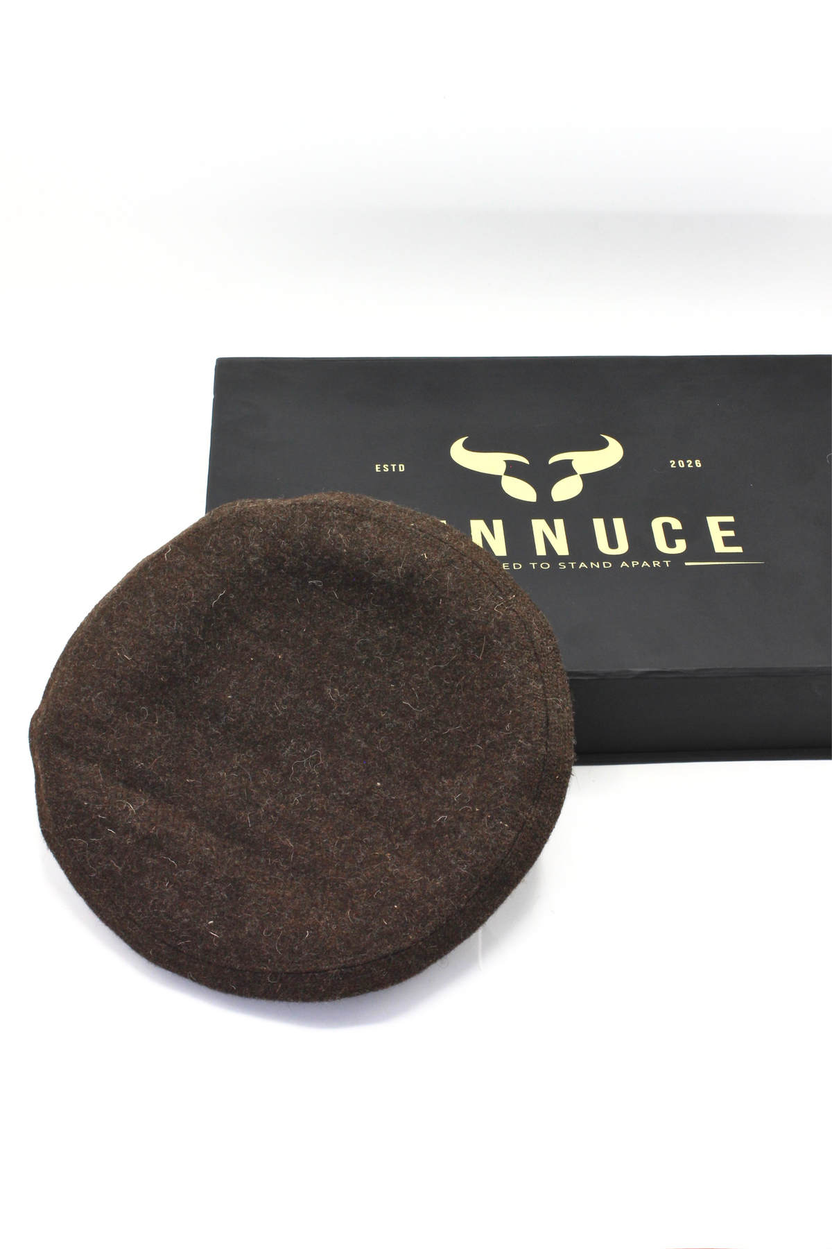 Luxury Hand Made Pure Woolen Dark Brown Authentic Chitrali Pakol Cap by Rennuce