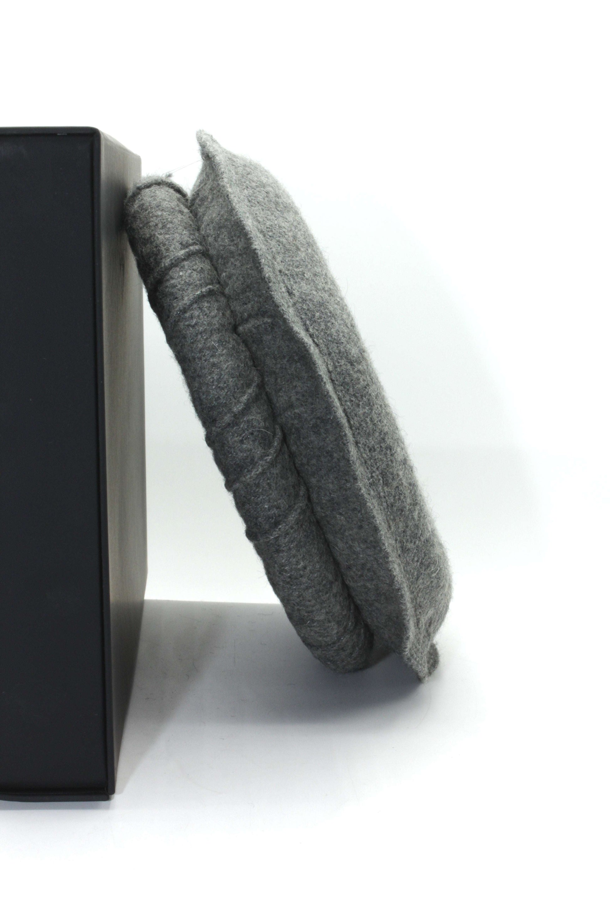 Luxury Hand Made Pure Woolen Gray Authentic Chitrali Pakol Cap by Rennuce