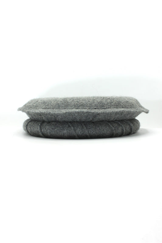 Luxury Hand Made Pure Woolen Gray Authentic Chitrali Pakol Cap by Rennuce