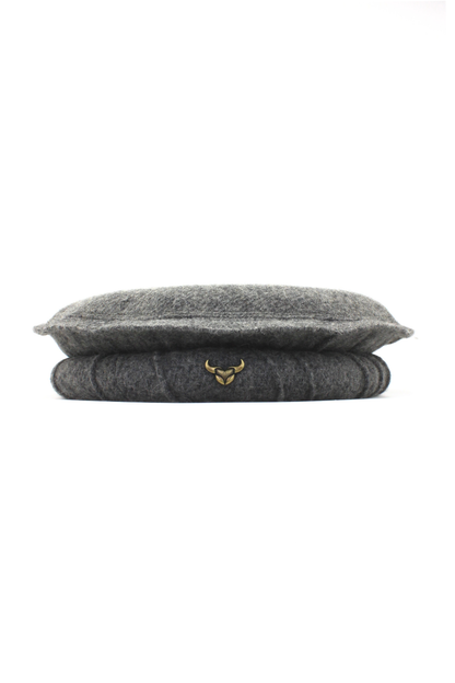 Luxury Hand Made Pure Woolen Gray Authentic Chitrali Pakol Cap by Rennuce