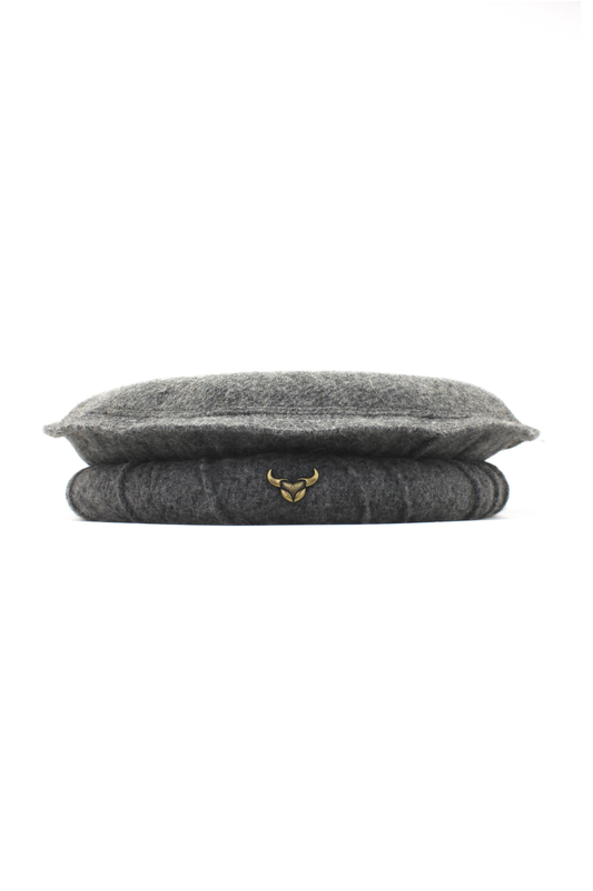 Luxury Hand Made Pure Woolen Gray Authentic Chitrali Pakol Cap by Rennuce