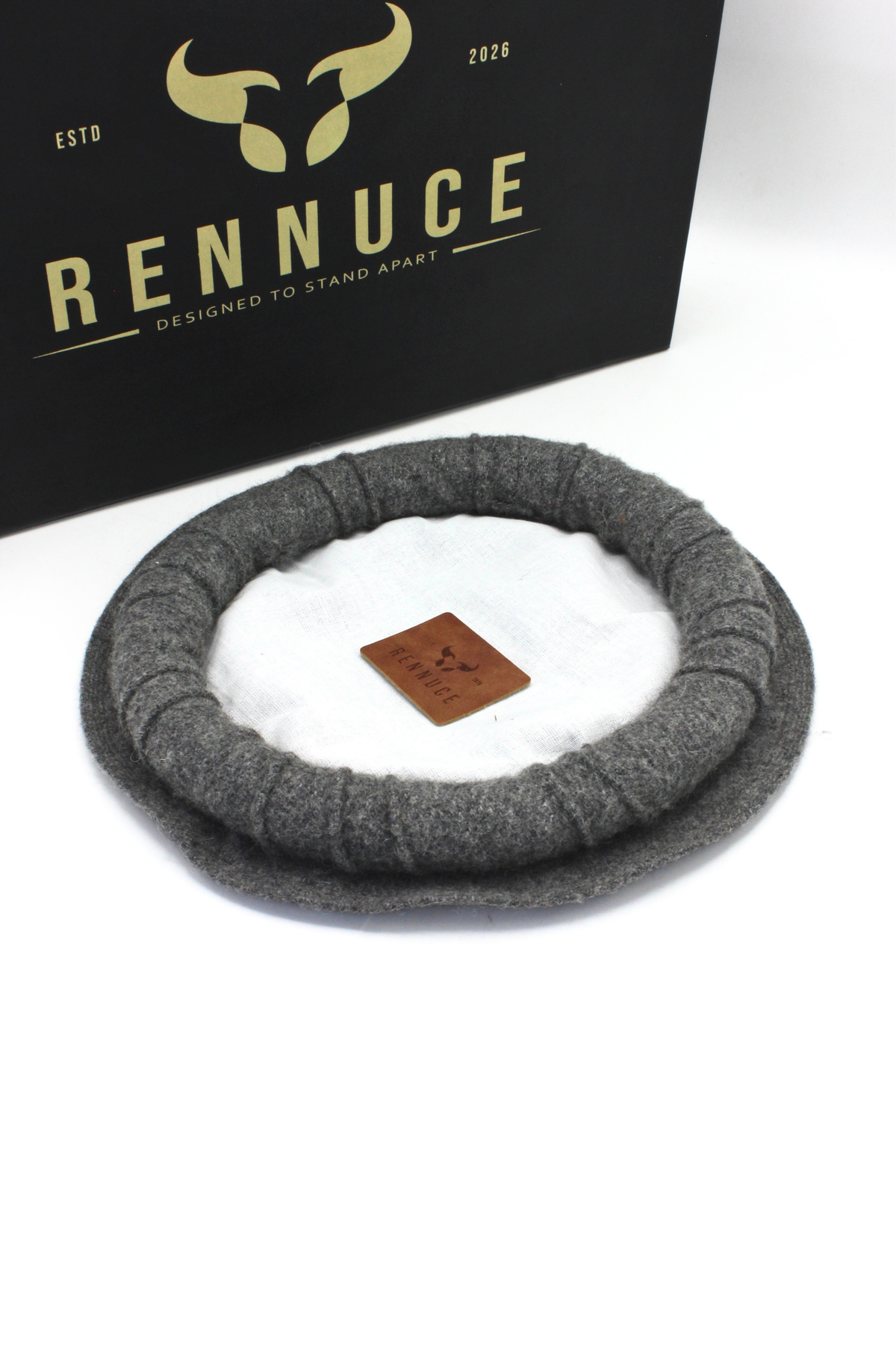 Luxury Hand Made Pure Woolen Gray Authentic Chitrali Pakol Cap by Rennuce