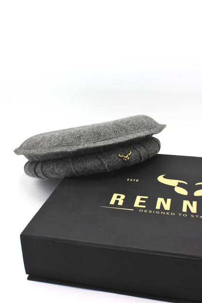 Luxury Hand Made Pure Woolen Gray Authentic Chitrali Pakol Cap by Rennuce