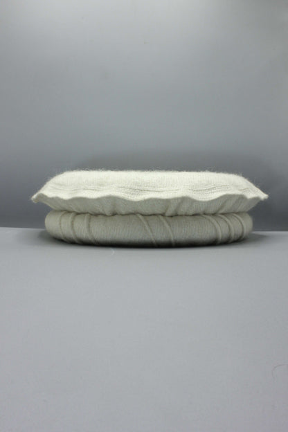 Luxury Hand Made Pure Woolen Off White Authentic Chitrali Pakol Cap by Rennuce