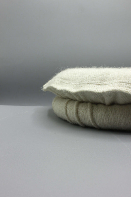 Luxury Hand Made Pure Woolen Off White Authentic Chitrali Pakol Cap by Rennuce