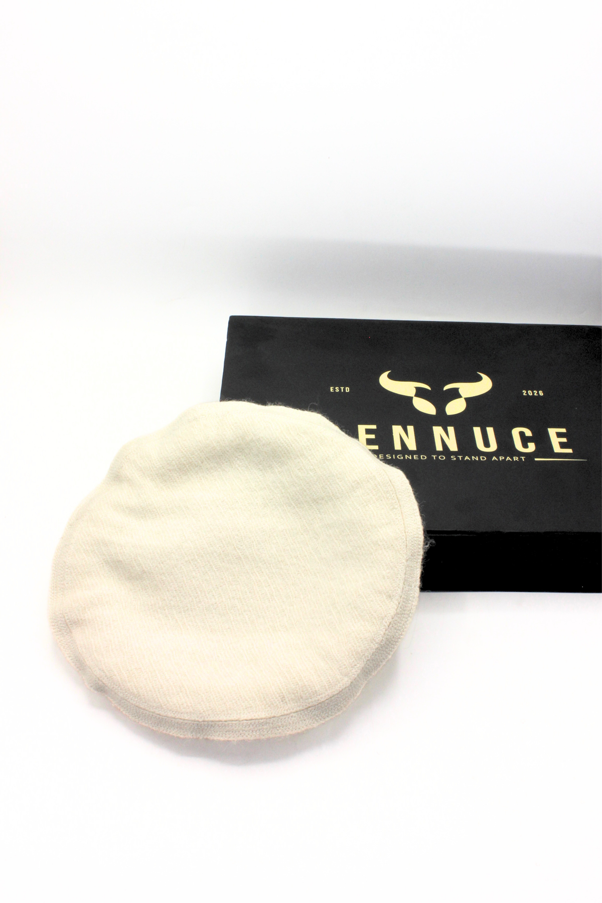 Luxury Hand Made Pure Woolen Off White Authentic Chitrali Pakol Cap by Rennuce