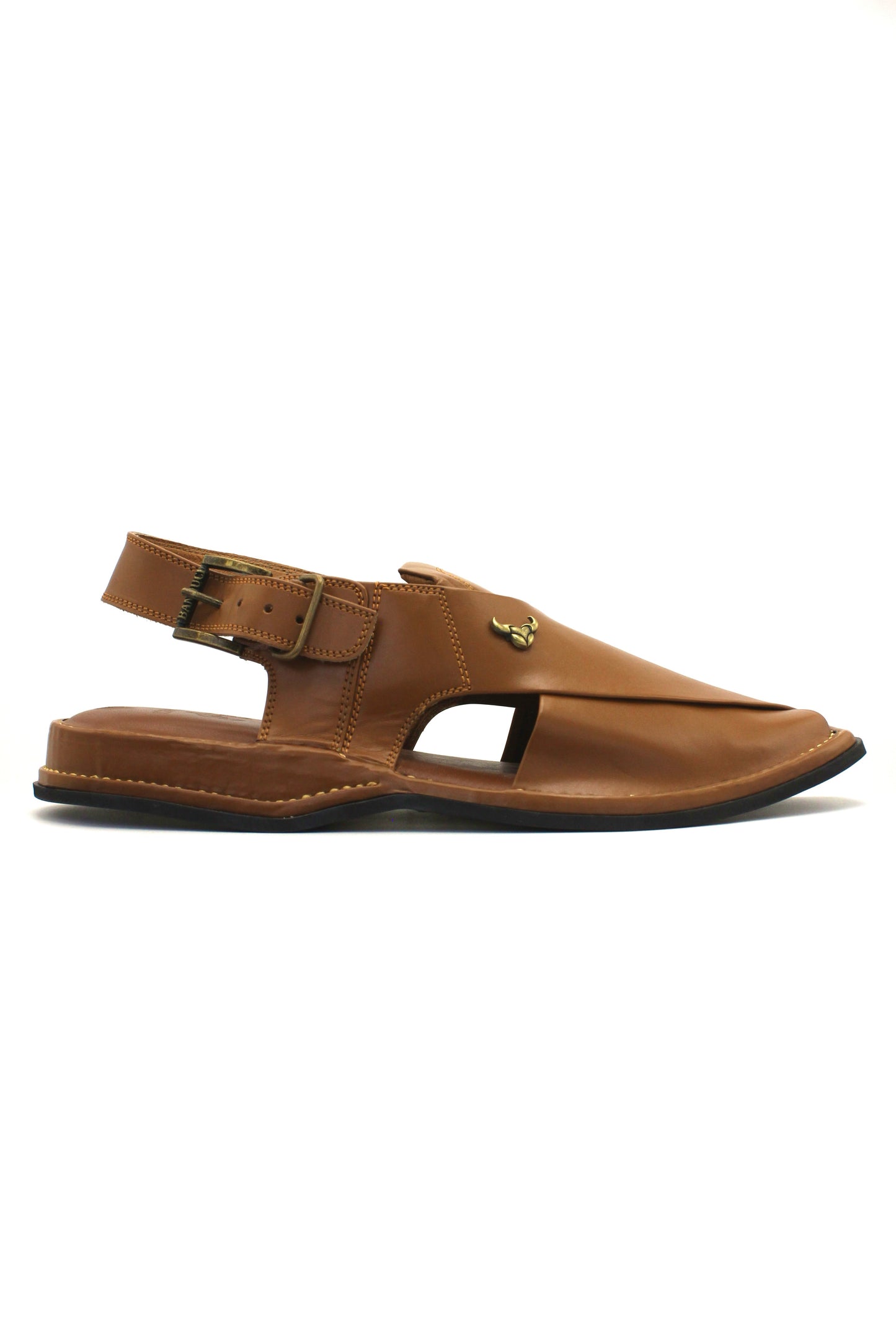 Luxury Tan Coloured Authentic Peshawari Chappal by Rennuce