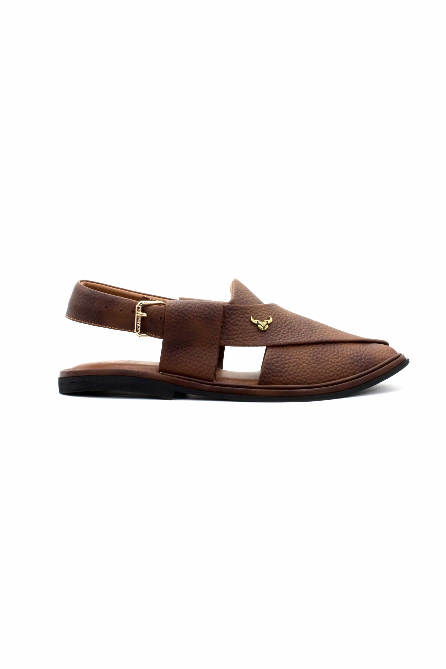 Luxury Traditional Brown Granular Authentic Peshawari Chappal by Rennuce