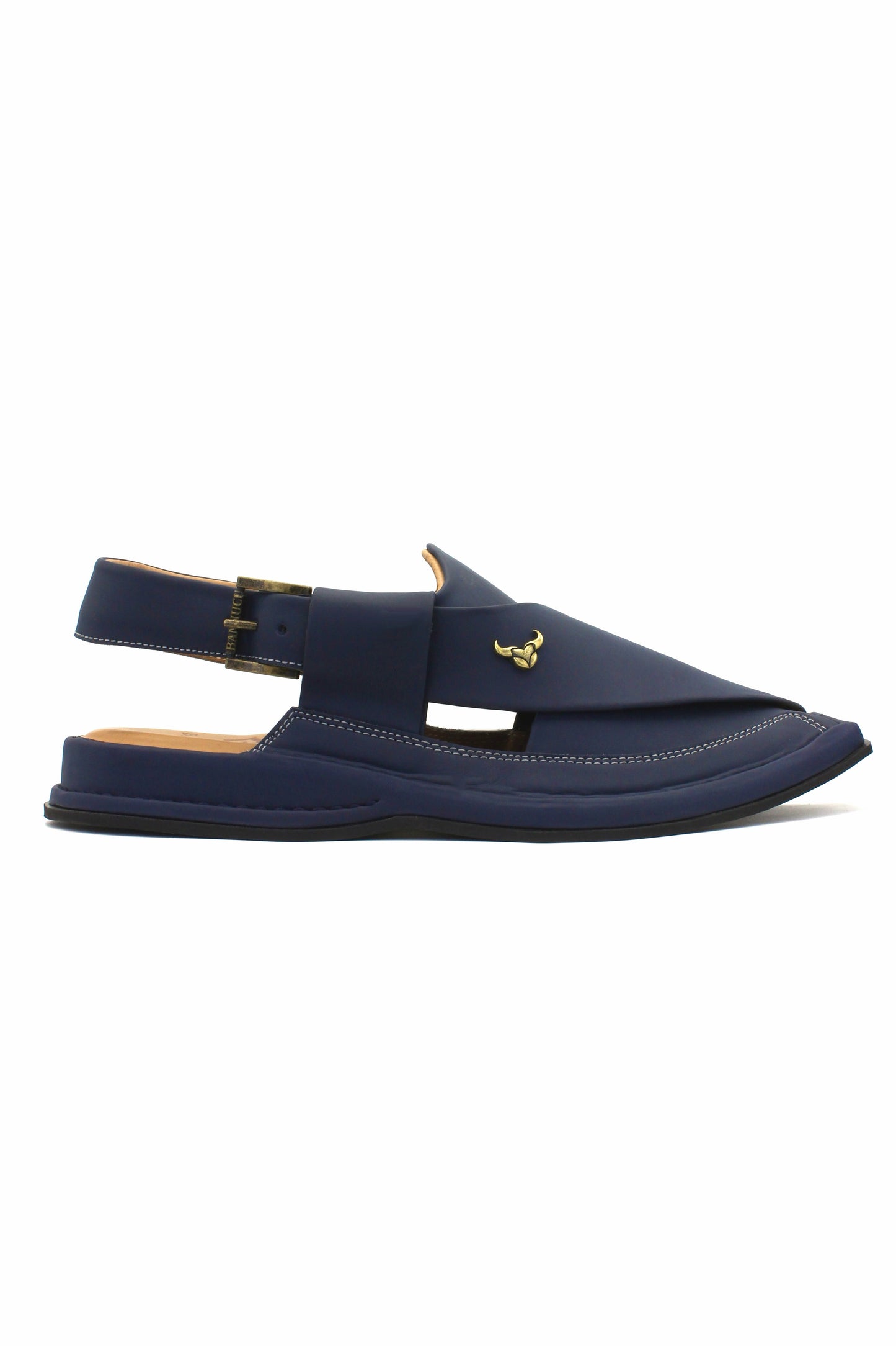 Luxury Zalmi Blue Authentic Peshawari Chappal by Rennuce