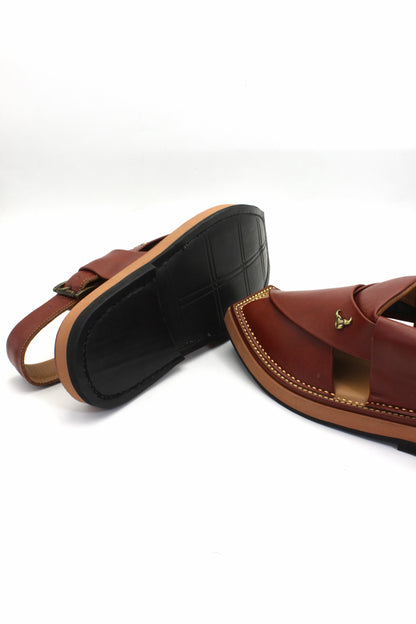 Luxury Meroon Authentic Peshawari  Kaptaan Chappal by Rennuce