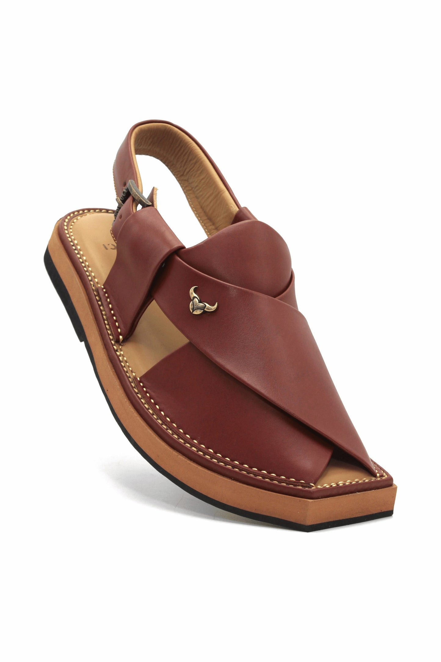 Luxury Meroon Authentic Peshawari  Kaptaan Chappal by Rennuce