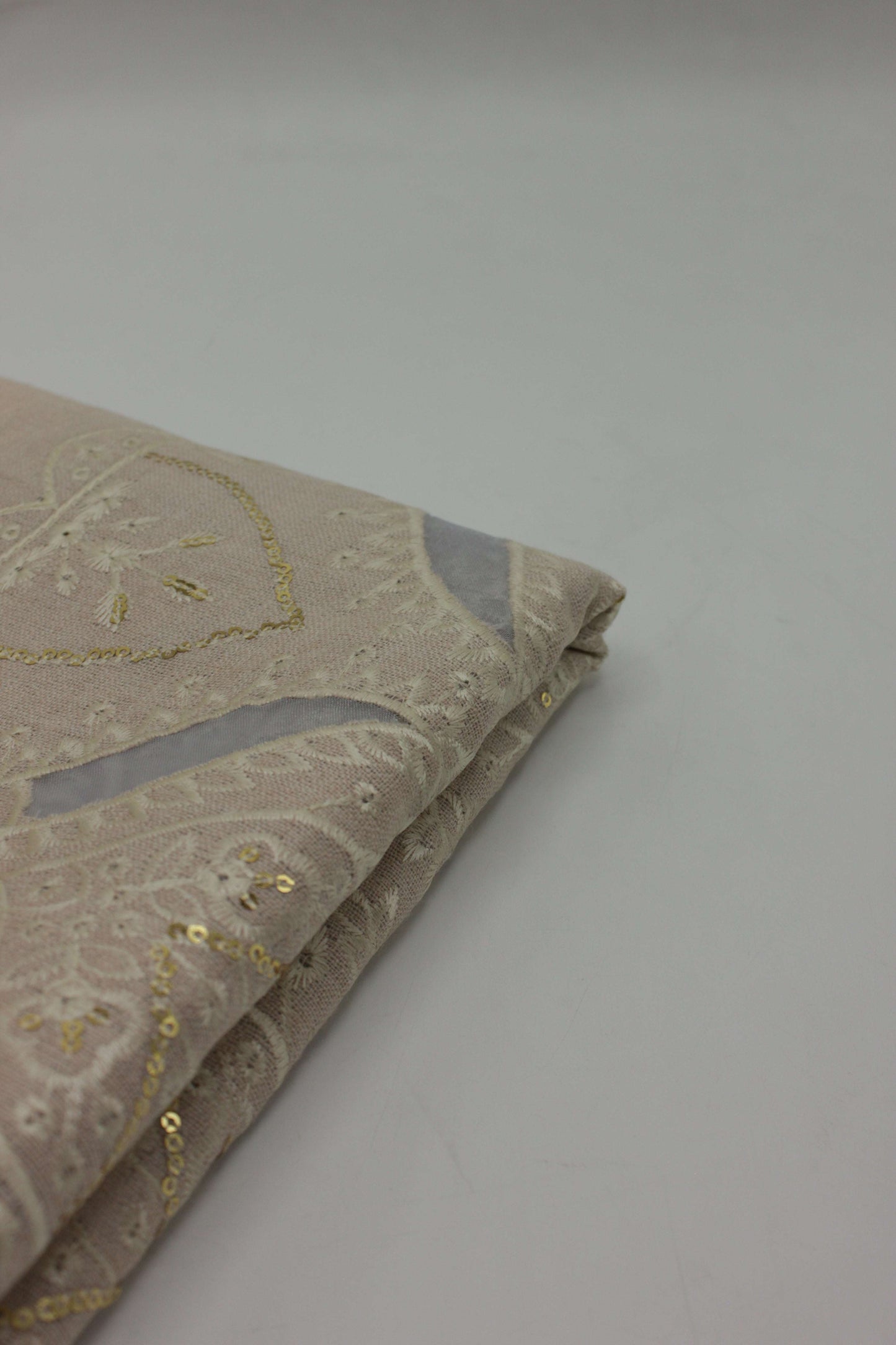 PREMIUM QUALITY LIGHT PINK EMBROIDERED WOOLEN SHAWL FOR WOMEN