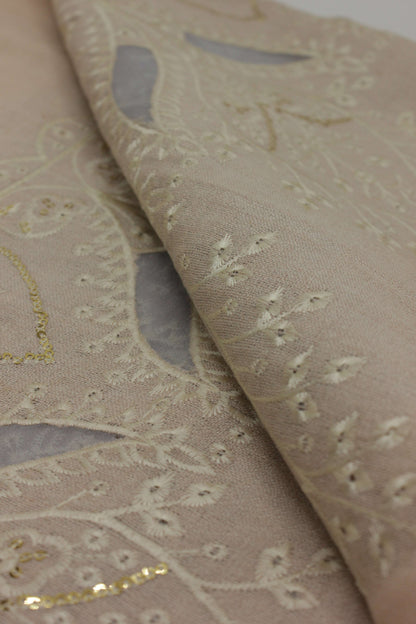 PREMIUM QUALITY LIGHT PINK EMBROIDERED WOOLEN SHAWL FOR WOMEN