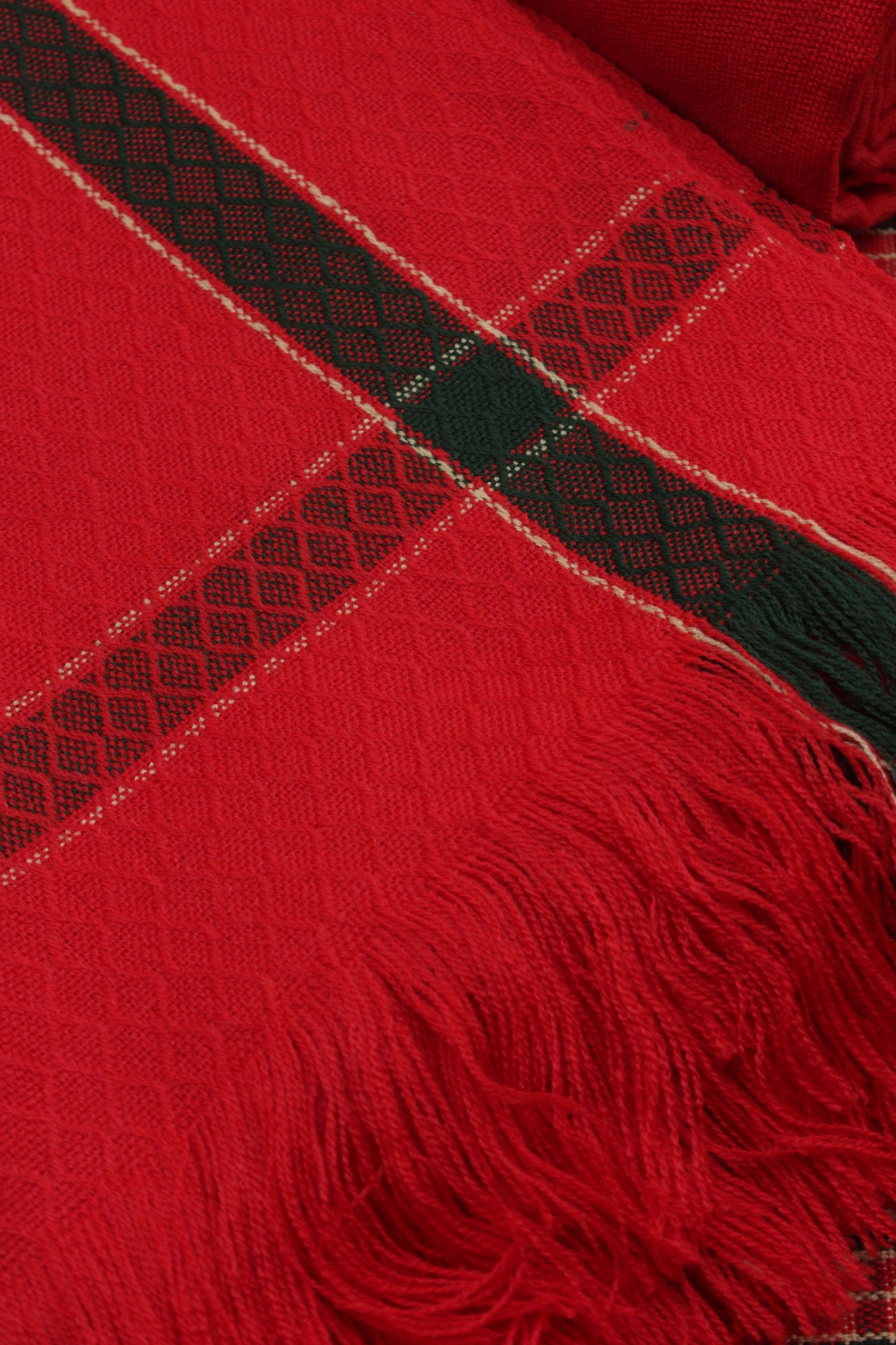PREMIUM QUALITY RED WITH BLACK BORDER PURE WOOLEN SUIT FOR WOMEN